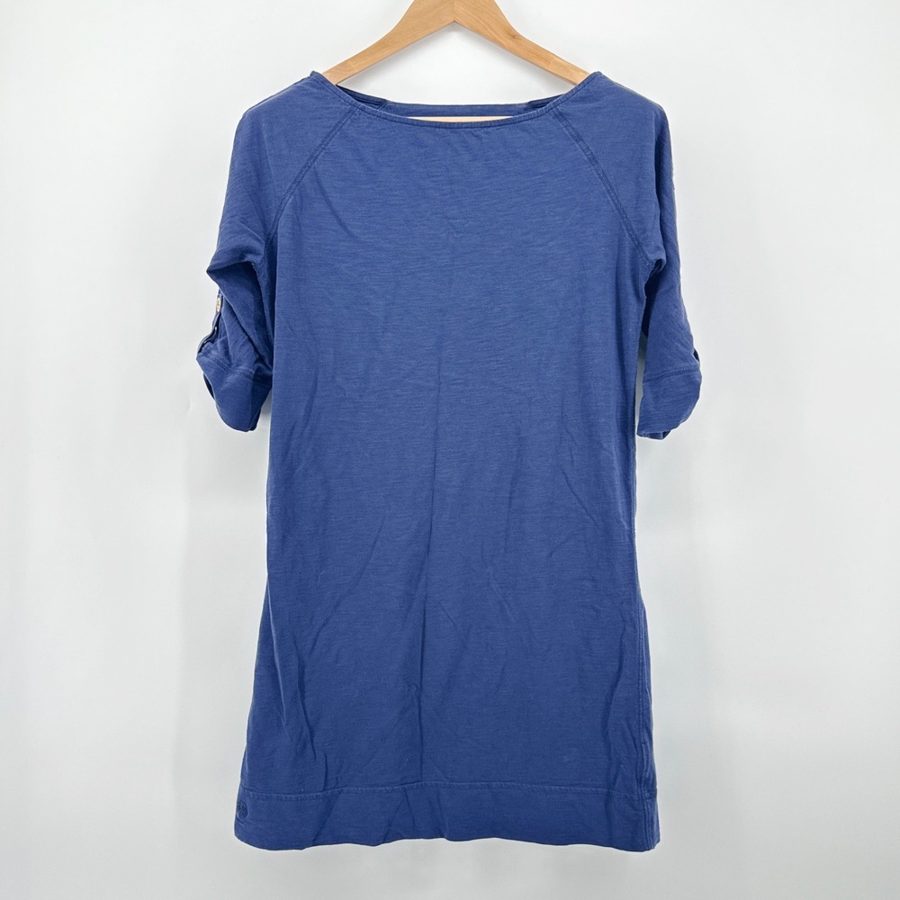 Lilly‎ Pulitzer Womens Blue Pima Cotton Roll Tab Sleeve Tunic Dress Medium